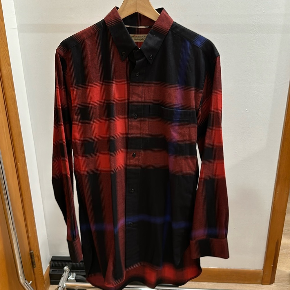 Burberry men’s long flannel shirt